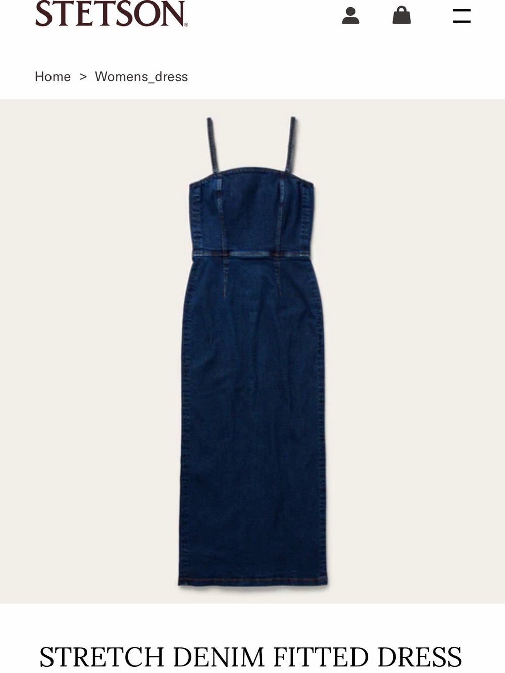Stetson Stretch Denim Fitted Dress